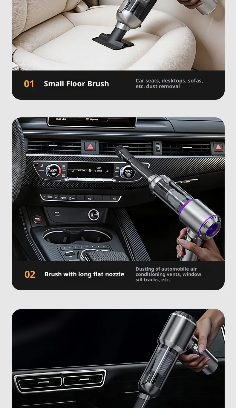 Car Vacuum Cleaner High Power Portable Handheld Wireless Brushless Motor Cleaning Machine Powerful Air Duster for Home Appliance