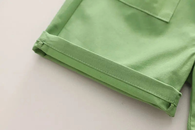 Summer Casual Newborn Baby Boys Toddler Big Dinosaure Short Sleeve Tops Pants 2Pcs/set Cotton Kids Outfits Clothing