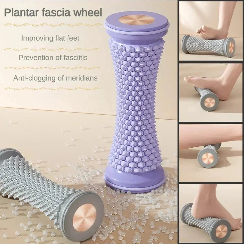 Foot  Roller Yoga Massage Ball Plantar Fascia Roller Muscle Relaxation Care Plastic Manual Foot Massager