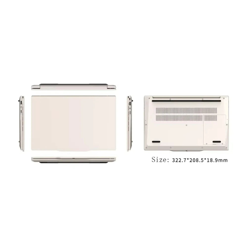 14.1 Inch Laptop Intel Notebook N5095 IPS 1920*1080 2*DDR4 32GB M.2 SSD PCIE WIFI5 BT4.2 Lightweight Business Computer Notebook