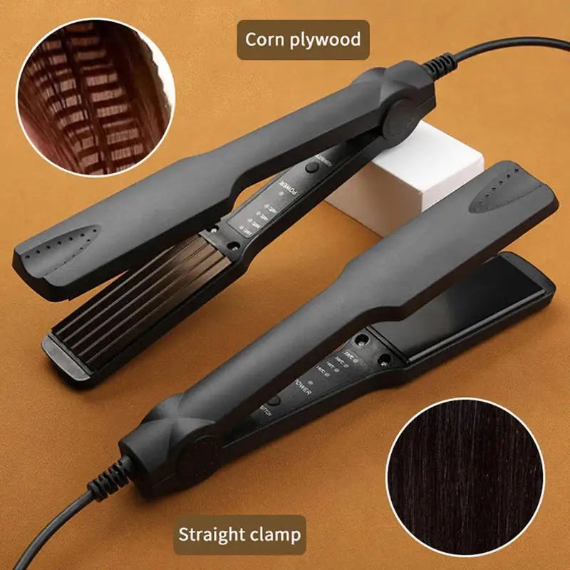 Professional Hair Straightener Curler Crimper Ceramic Corrugated Curling Iron Hair Styler Electric Corrugation Wave Styling
