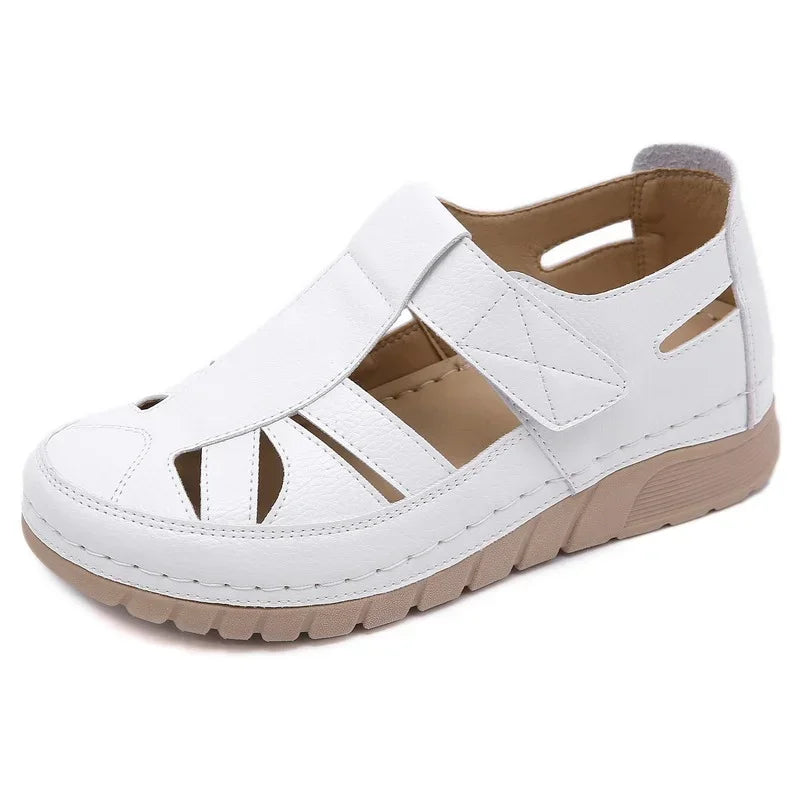 Women's Shoes Sandals Fashion Baotou Wedge Platform Sandals Ladies Retro Rome Sandalias Mujer Slip on Beach Shoes Footwear 2024