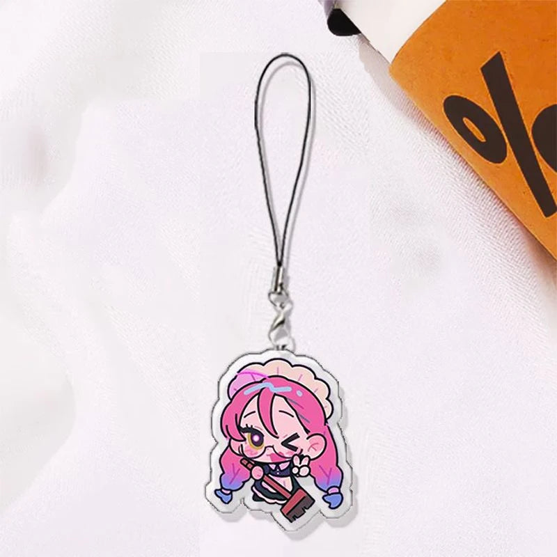Anime ALIEN STAGE IVAN TILL Cosplay Keychain Unisex Acrylic Kawaii Keyring Key Chain Phone Chain Bag Pendant Accessories Prop