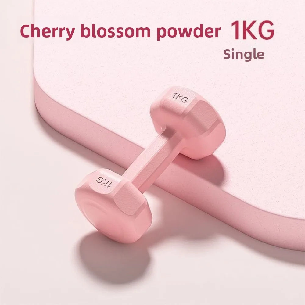 High Quality 1kg Fitness Dumbbell Set PVC Waterproof Kettlebell Non-Slip Anti-Roll Small Dumbbell Home Equipment