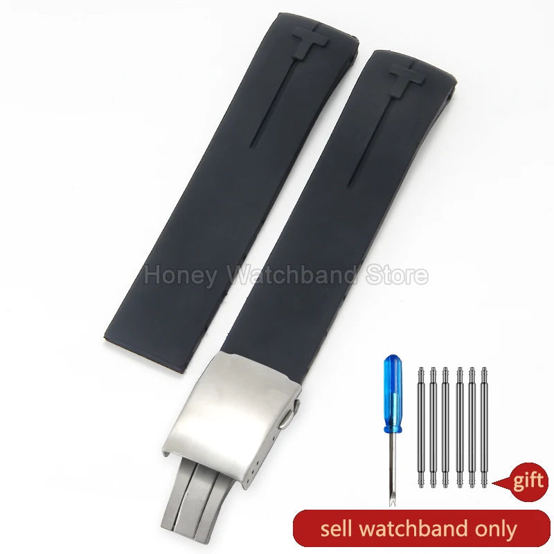 Flexible Comfortable Silicone Bracelet for Tissot T-Touch Blue Orange T013 T047 T121 Watchband Special Interface Sweat Resistant