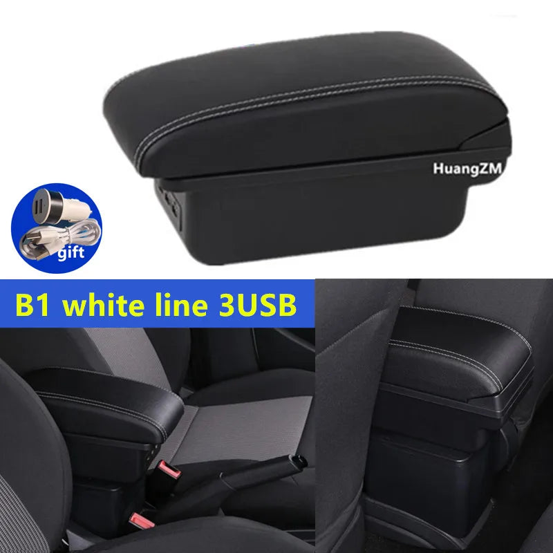 For Honda Jazz Armrest For Honda Fit Jazz 3 2014-2019 Car Armrest Box Car Storage Box Retrofit Accessorie Simple installation