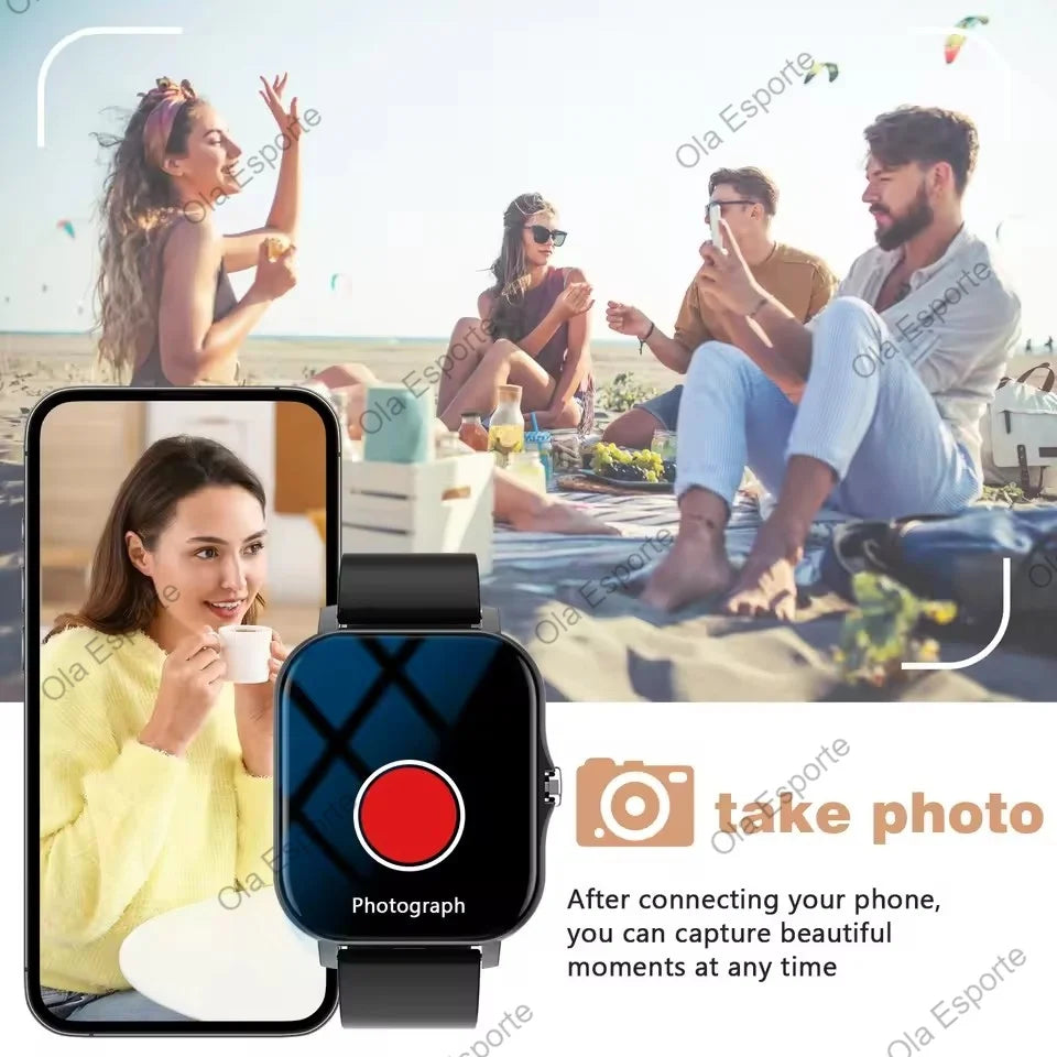 2025 New Smart Watch 1.83-inch HD Display Bluetooth Call Message Alert Sports Mode Smartwatch For Men Women Wristwatches Gifts