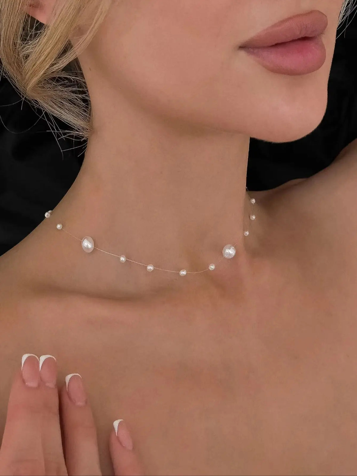 Elegant Cute  White Imitation Pearl Beads Choker Clavicle Chain Necklace For Women Wedding Jewelry Collar 2023 New