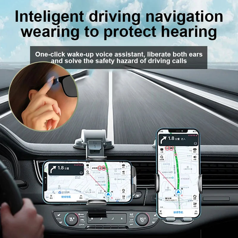 LIGE Smart Glasses Intelligent Navigation Wireless Music Play Outdoor Sport Sunglasses Earphone Bluetooth Call Voice Men Eyewear