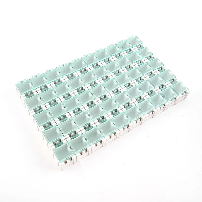 50Pcs/Set SMD SMT Electronic Component Container Mini Storage Boxes kit desk organizer