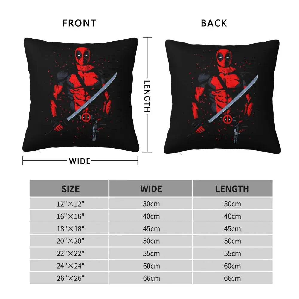 Custom Deadpool Wolverine Cartoon Manga Cushion Cover Soft Cute Pillows