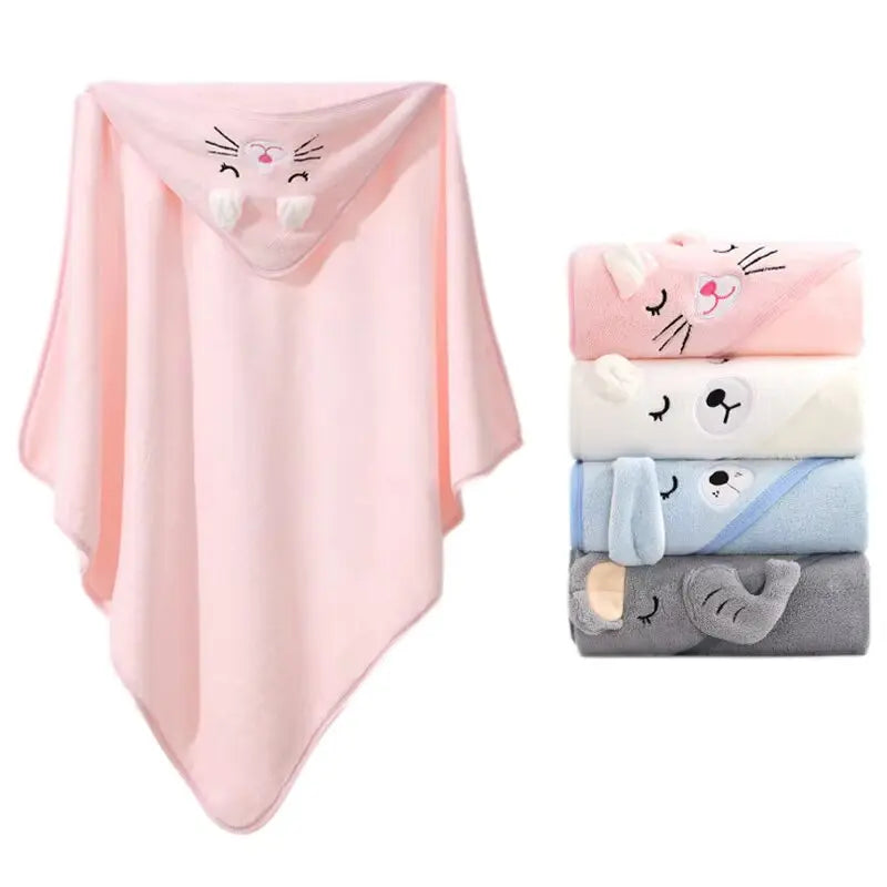 Baby Bath Towels Coral Soft Towel Newborn Hooded Towel Blanket Toddler Bathrobe Universal Sleeping Swaddle Wrap Kids Wipe Towel