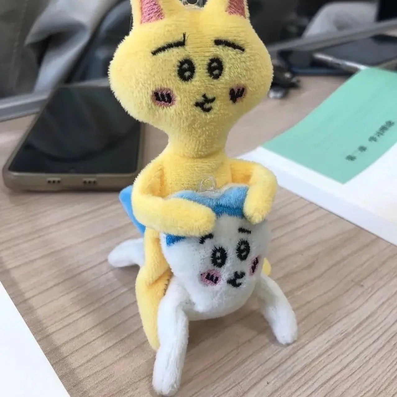 12cm Chiikawas Funny Doll Full Body Movable Swing Design Anime Cute Cartoon Plush Key Accessory Bag Decoration Toy Holiday Gift