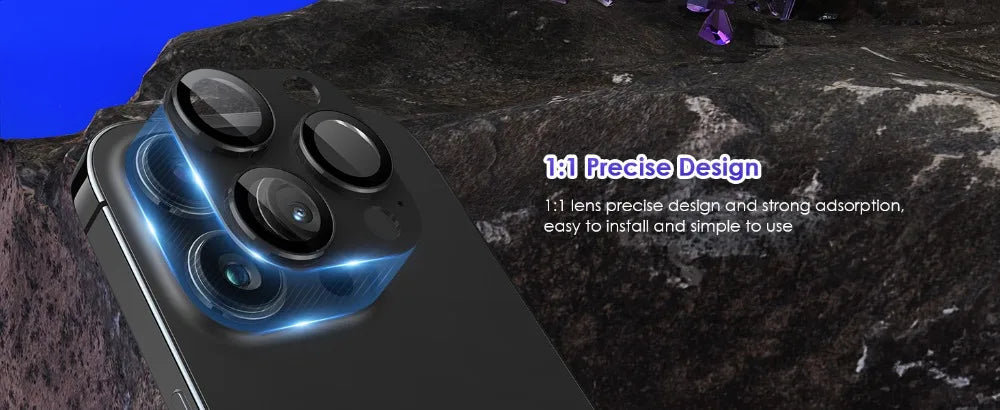 1PC Metal Camera Lens Protector For iPhone 16 15 14 13 12 11 Pro Max 9H Tempered Glass Ziai Matte Armor Black Anti-Scratch