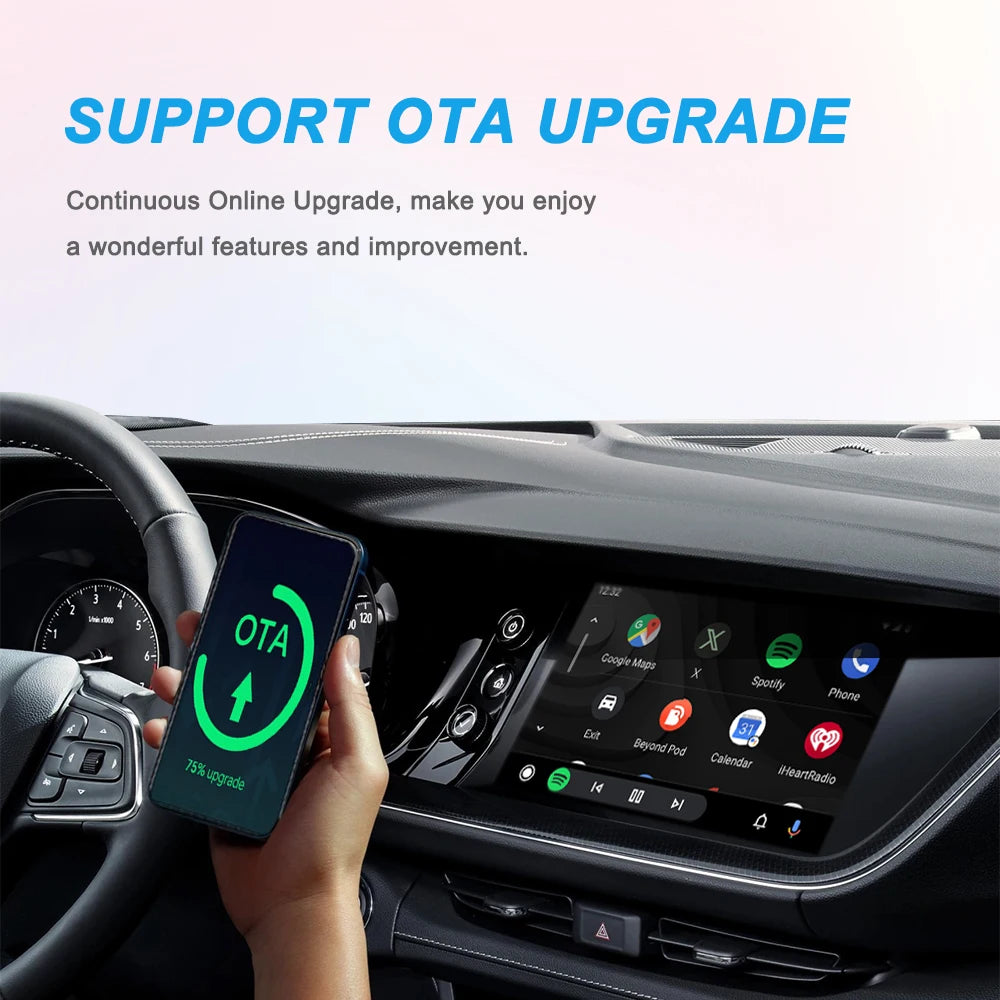 Acodo Mini Wired to Wireless 2 in 1 CarPlay and Android Auto Box  Plug and Play Fashionable and Portable Suitable for 99% car