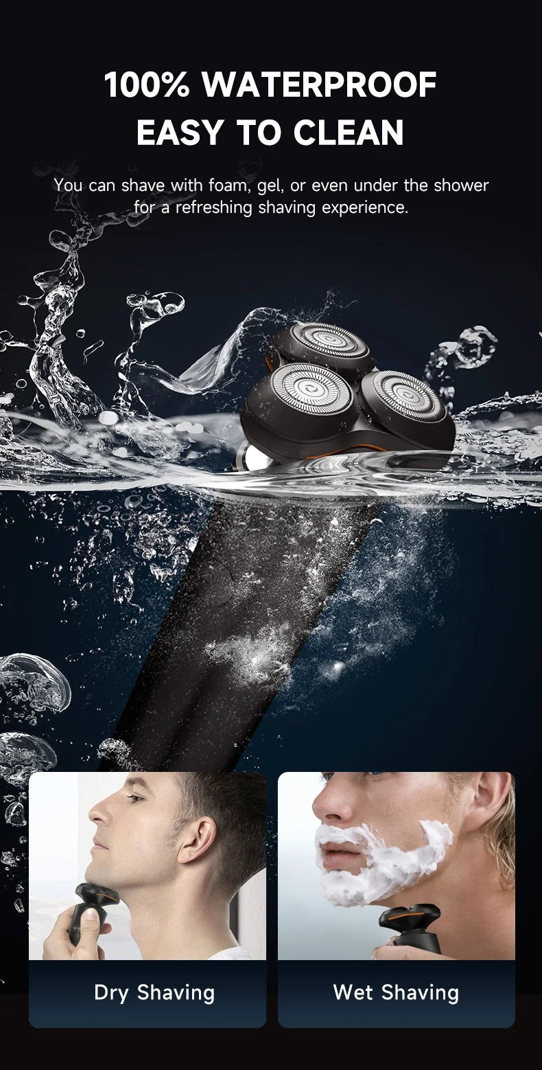ENCHEN X8S-C Electric Shaver With 4 Replacement Heads Multi-Purpose Waterproof Type-C Rechargeable Portable Men Beard Trimmer