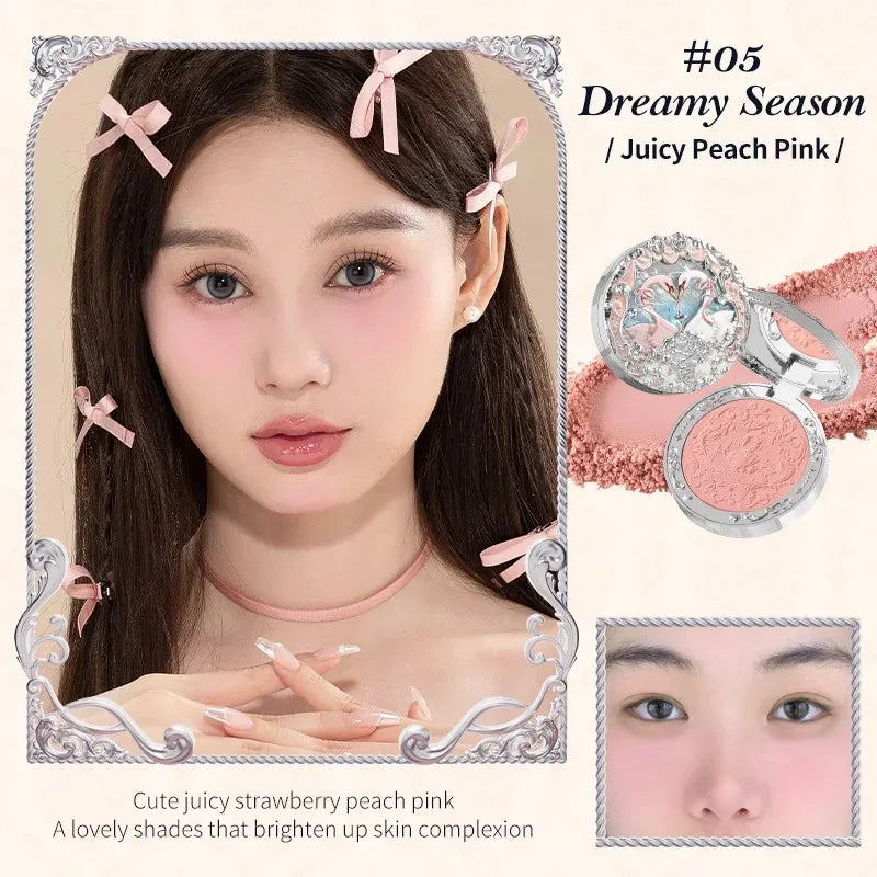 Makeup Flower Knows Set Swan Ballet Series Six Color Eyeshadow Palette Embossed Blusher Shine Lipstick Kit With Bag All In