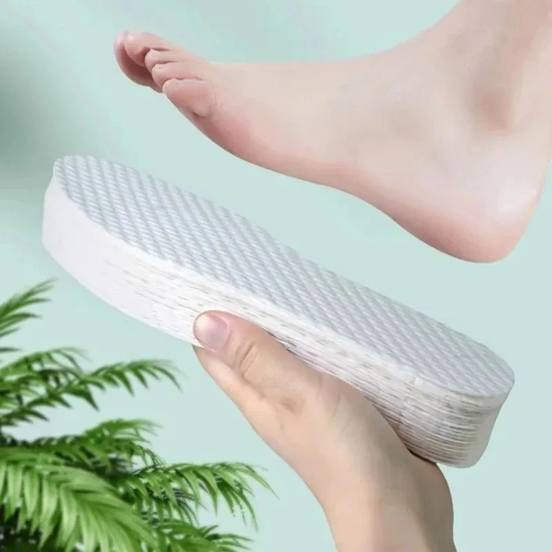 20pairs Men Women Summer Sports Disposable Breathable Sweat Absorbing Deodorant Insoles for Shoes Non Slip Cushion Comfortable