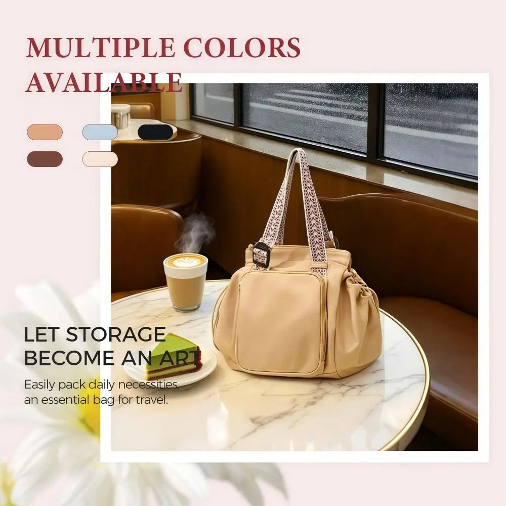 Multifunctional Travel Storage Bag Cradle Design Lightweight Women's Backpack Large Capacity Oxford Cloth Tote Bag