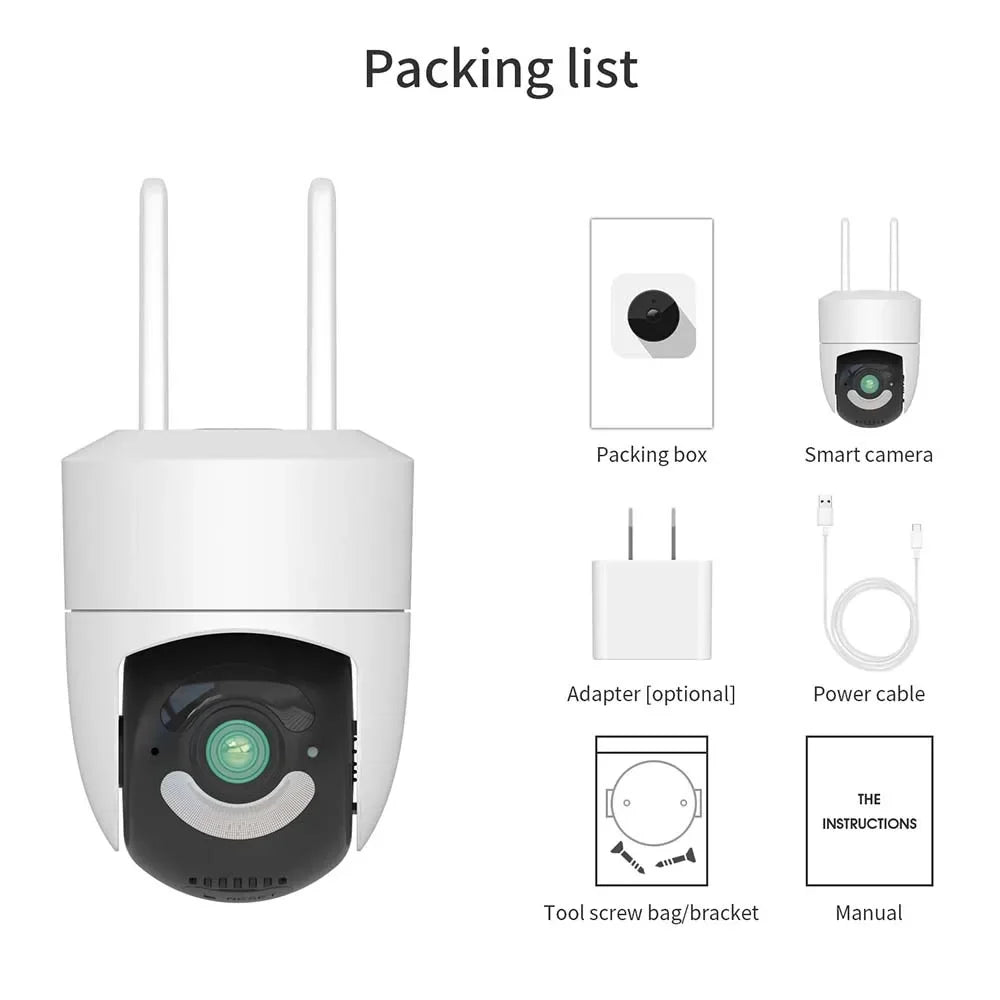 6MP Tuya Smart 5G WIFI Camera Outdoor Indoor Security Home PTZ Camera Auto Tracking Color Night Vision Wireless Surveillance Cam