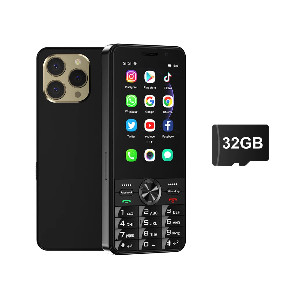 2025 New 4G Network Android Smart Phone 3.5" Screen 2 SIM Dual Camera Android 8.1 2+16GB WIFI GPS Play Store Mobile Phone Type-C