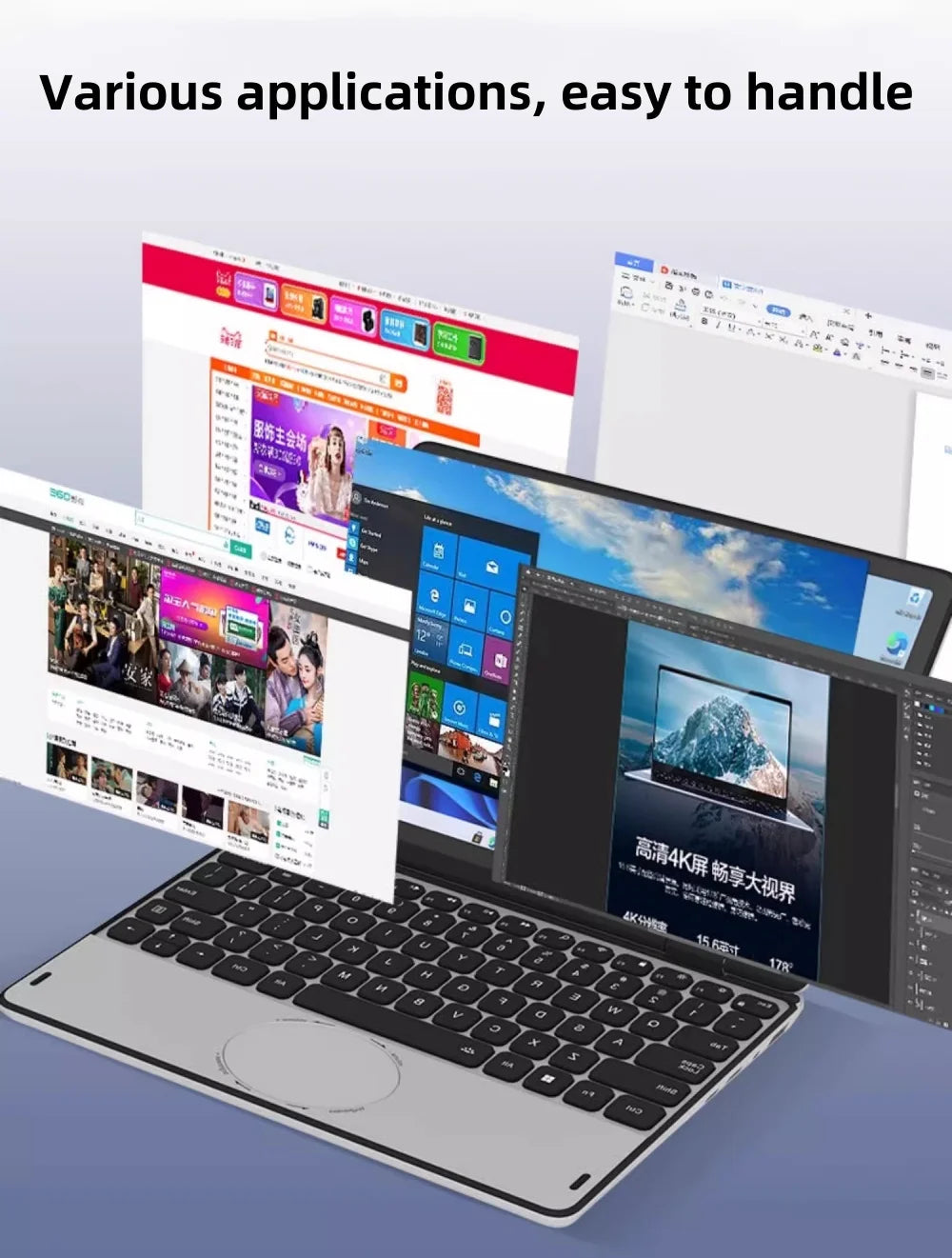 Green 2025 New 11" Touch Screen Intel Celeron N100  4 Core 4 Thread 3.4GHz  Laptop PC Cheap Win 11 Laptops Computer For Business