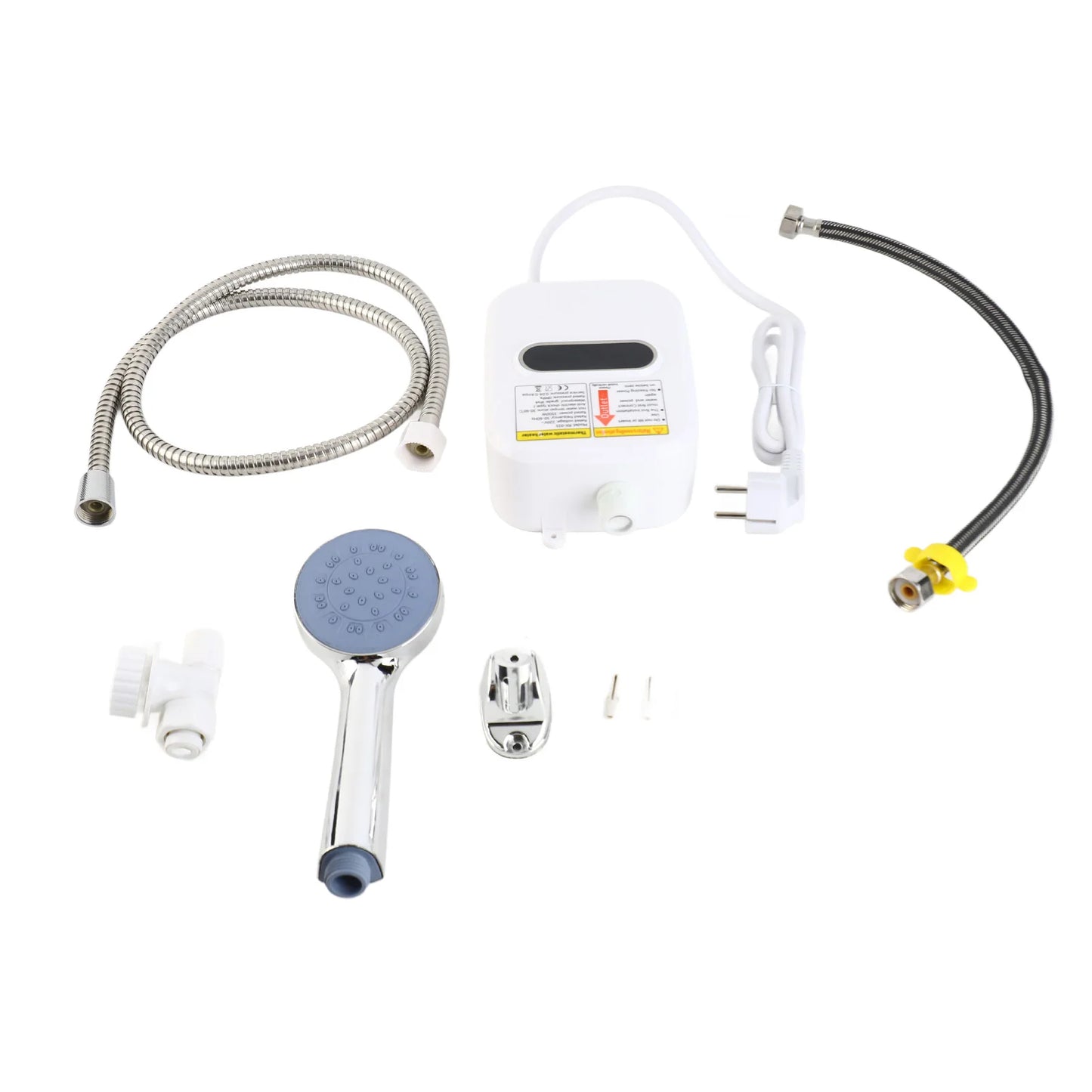 Small Instant Electric Water Heater LCD Temperature Display IPX4 Quick Heating Shower Water Heating Device Set