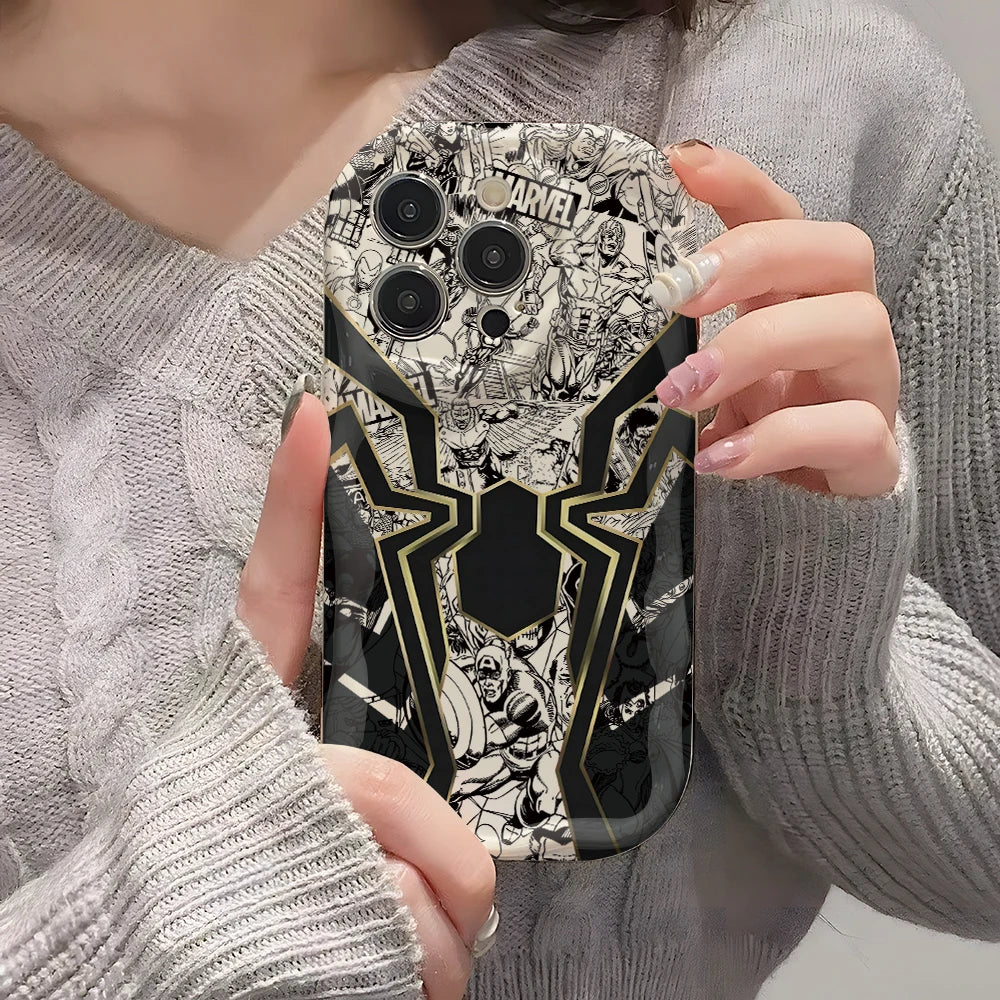 A-Avengers Spider Venoms Men Phone Case for Xiaomi Redmi Note 15 14 13 12 12S 11 Pro Plus 15 15C 14C 13C 12C 4G 5G 3D Wave Cover