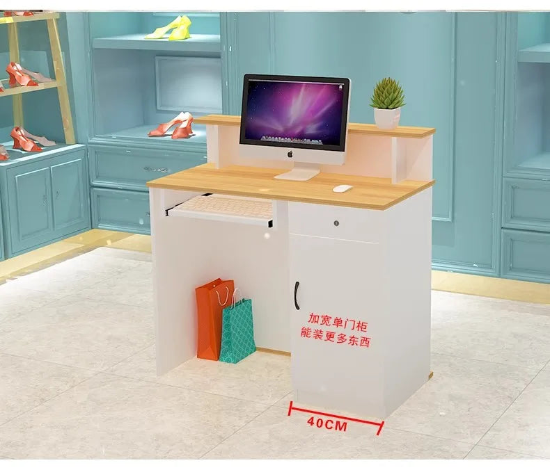 Luxury Unique Reception Desk Professional Aesthetic Design Cool Bar Counter Retro Center Resepsiyon Masası Commercial Furniture