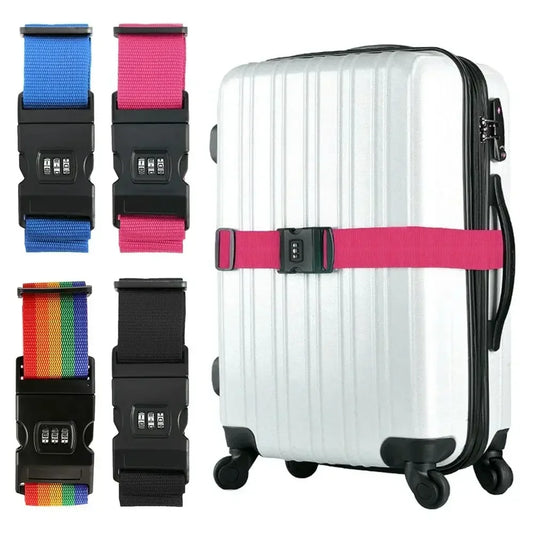 Adjustable Luggage One Word Packing Luggage Belt Portable Flexible Safe Travel Essential Luggage with Luggage Accessories