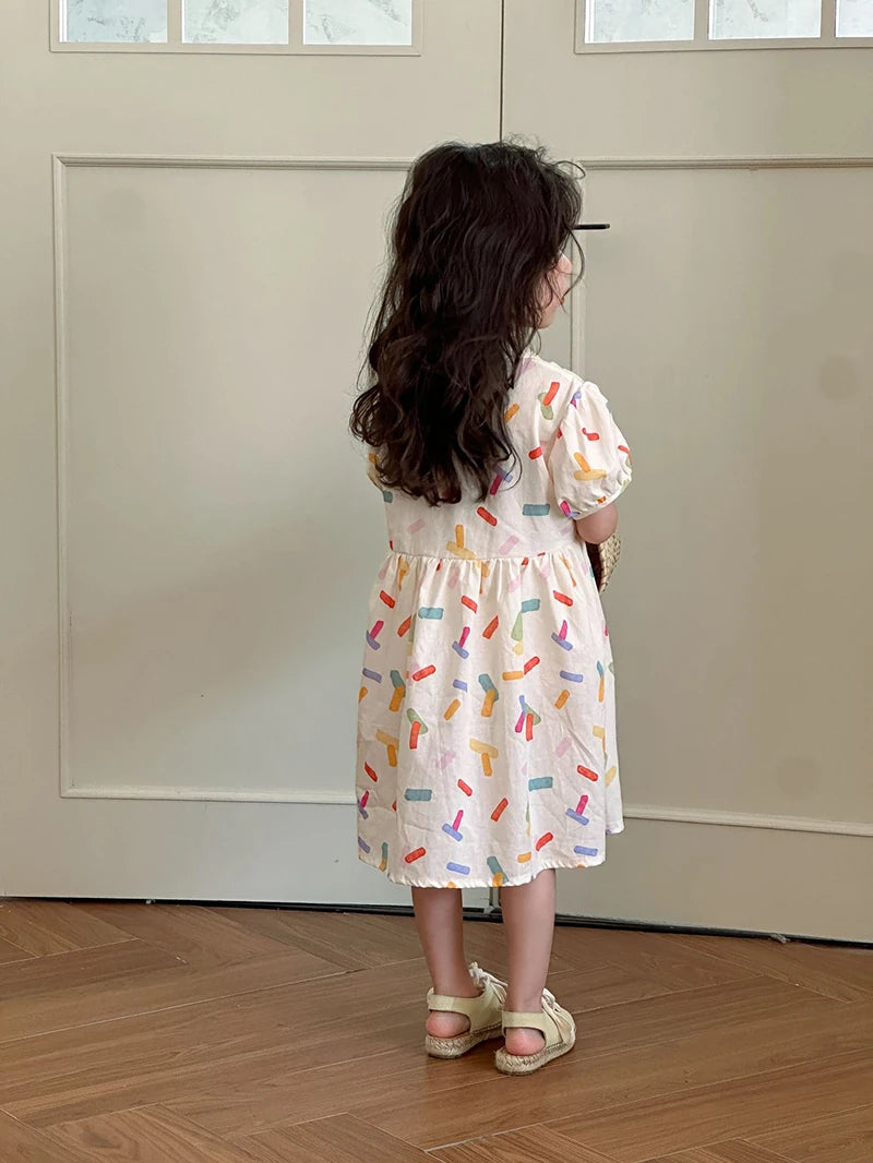 2025 New Vacation Style Cotton Kids' Summer Clothing Set Girls Sundress for 80 - 150cm Boys and Girls Sibling Outfits