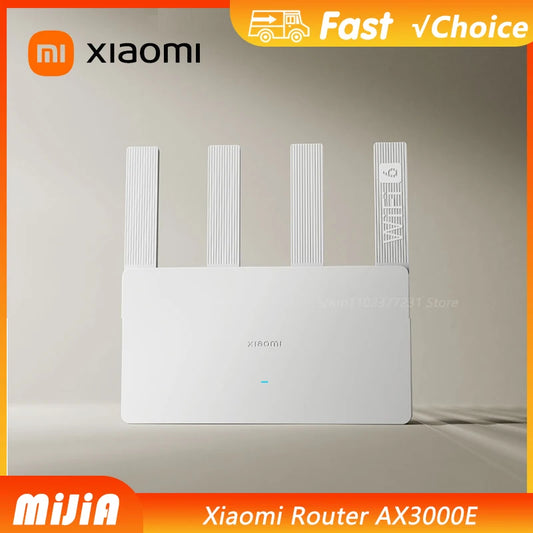 NEW XIAOMI Router AX3000E WiFi 6 3000Mbps Dual-Band Gigabit Qualcomm Chip Dual WAN Ports 256MB Large Memory Mesh Networking CN