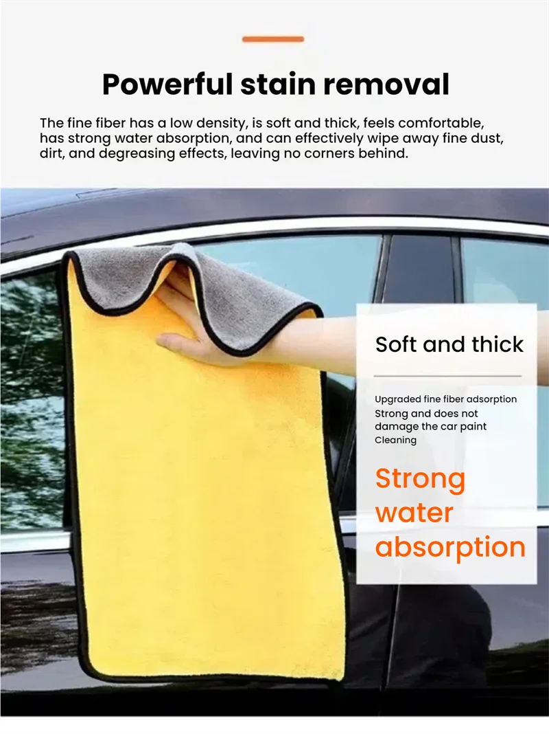 High Quality Microfiber Car Wash Towel Absorbent, Scratch - Free Cleaning Cloth for Drying & Auto Detailing - Ideal for Car Care