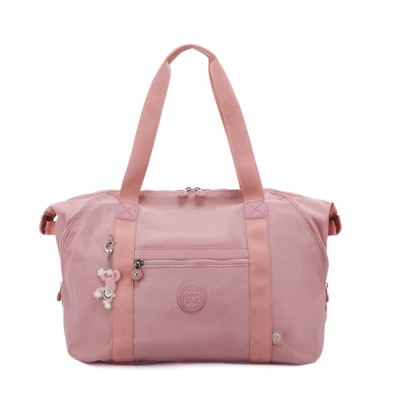 Women Lightweight Large-Capacity Travel Bag Handbags Female Nylon Shoulder Beach Bag Girl Top-handle Casual Tote Purse
