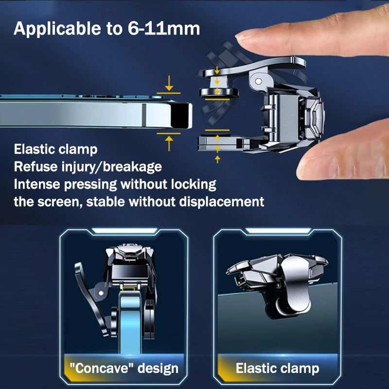 G10 Mobile Phone Game Trigger 4 Fingers Aim Shooting Free Fire L1 R1 Gamepad Joystick Controller for IOS Android E-sports Button