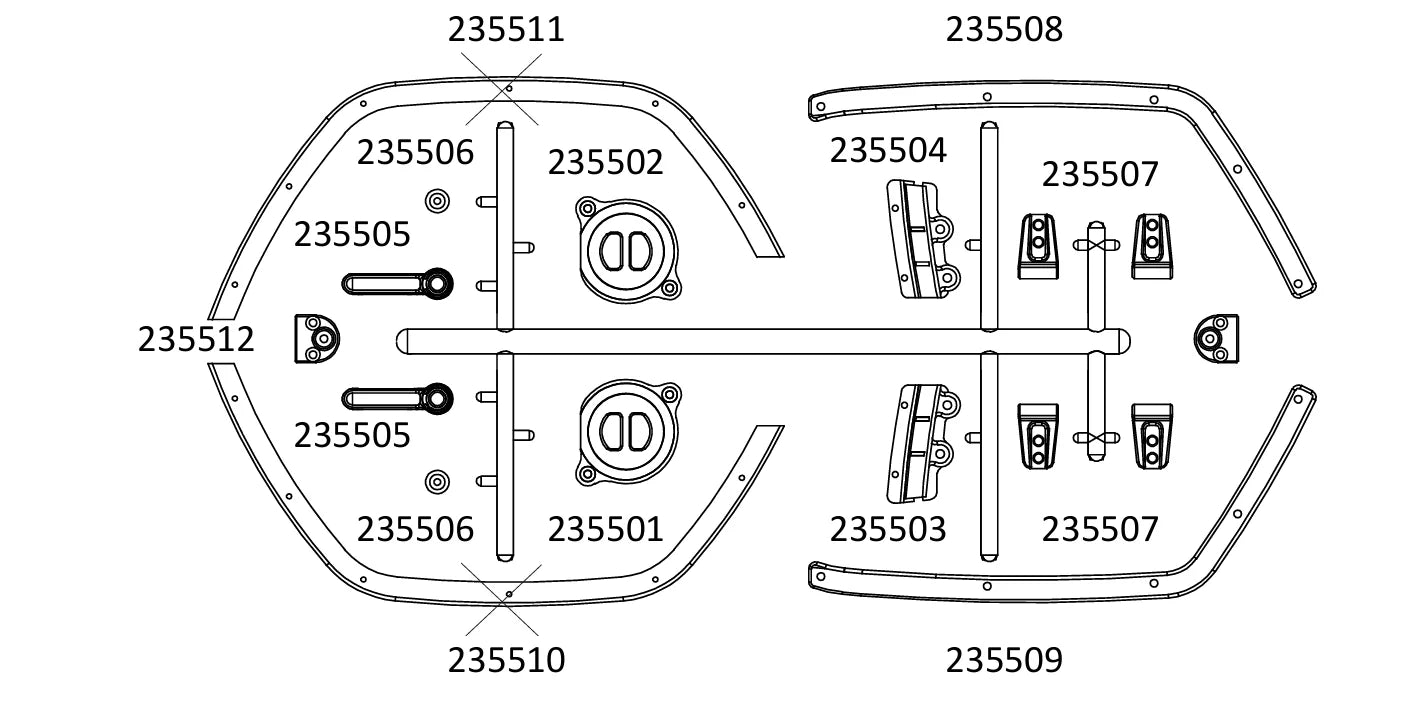 Spare Parts 002 for Crossrc EMOXL2 Big Mustang 1/8 Remote Control 6x6 Truck Body shell and Spare Parts CROSSRC EMO XL2 emo x4
