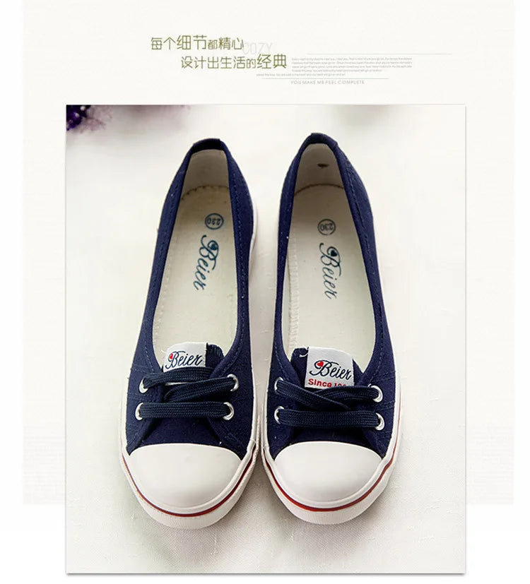 Women Shoes Female Flats Breathable Ladies Casual Canvas Shallow Sports Shoes Women's Sneakers Fashion Comfortable Sneakers