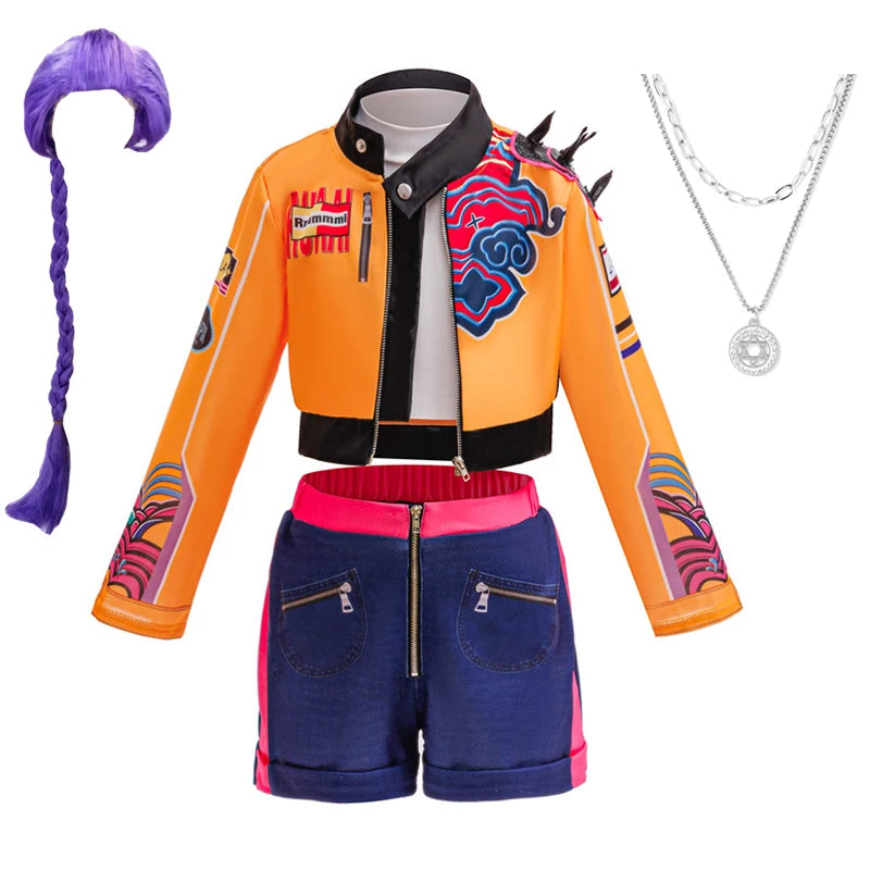 Halloween children's costumes Girls hunter cosplay costume Korean style girl group suit Girls Fashion stage show costumes