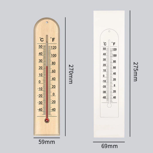 High Precision Battery Wooden Thermometer Wall Mounted for Accurate Temperature Measurement in Home Laboratory