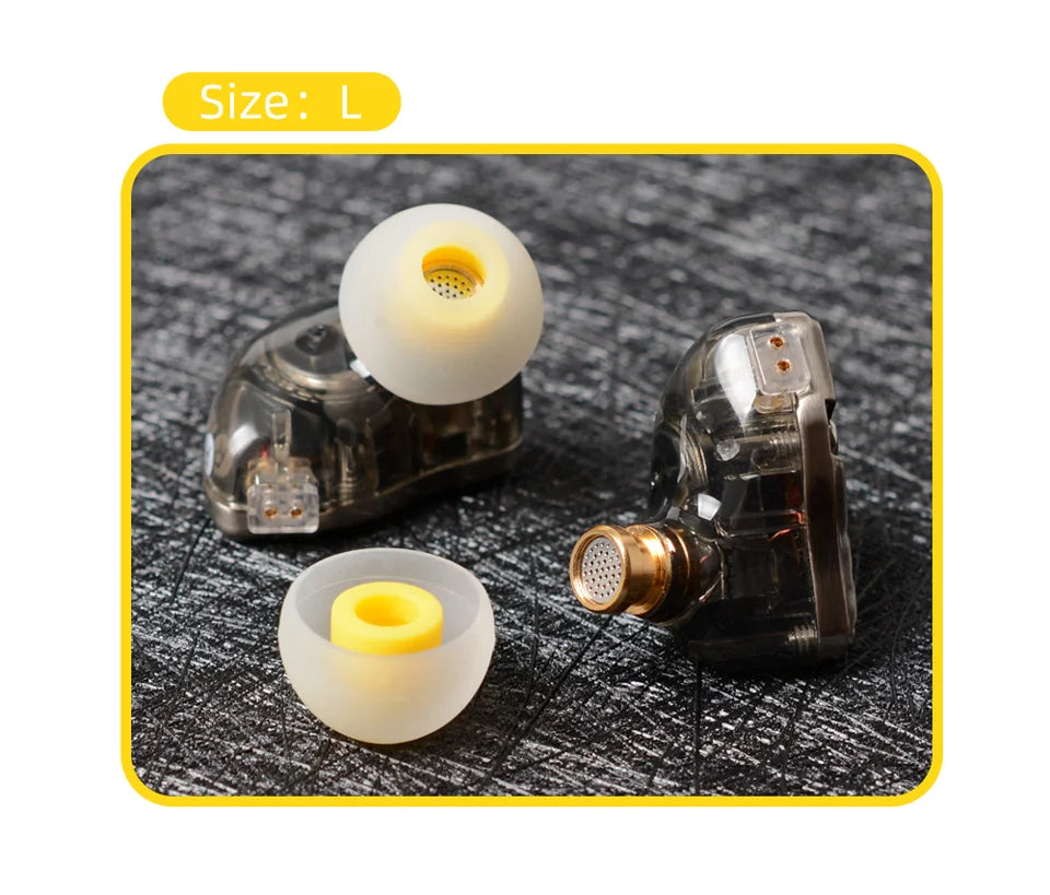NICEHCK 07 Noise Isolating Silicone Ear Tips Soft Safe Eartips Improve Vocal For DB2 4U ASX ZSN ZS10 Pro ZSX In Ear Earphone
