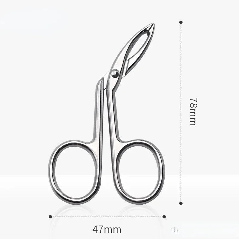 New Elbow Eyebrow Pliers Clip Scissors Tweezers Straight Pointed Stainless Steel Eyebrow Plucking Makeup Beauty Tools