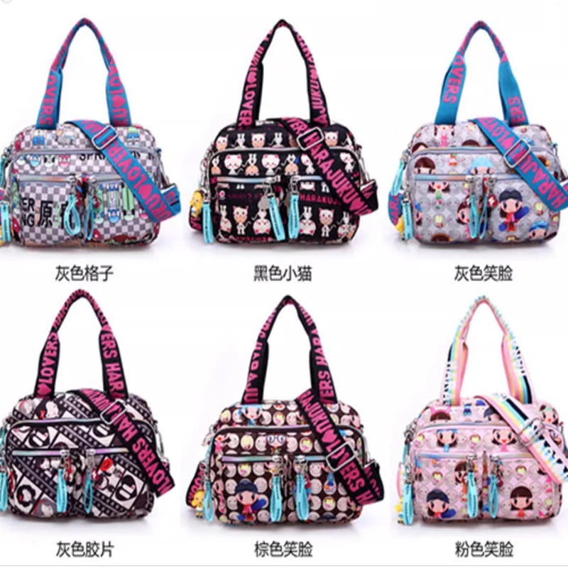 Women Crossbody Bag Canvas Casual Oxford Cloth Messenger Large Capacity Handbag Wallet Multifunctional Waterproof Shoulder Bags