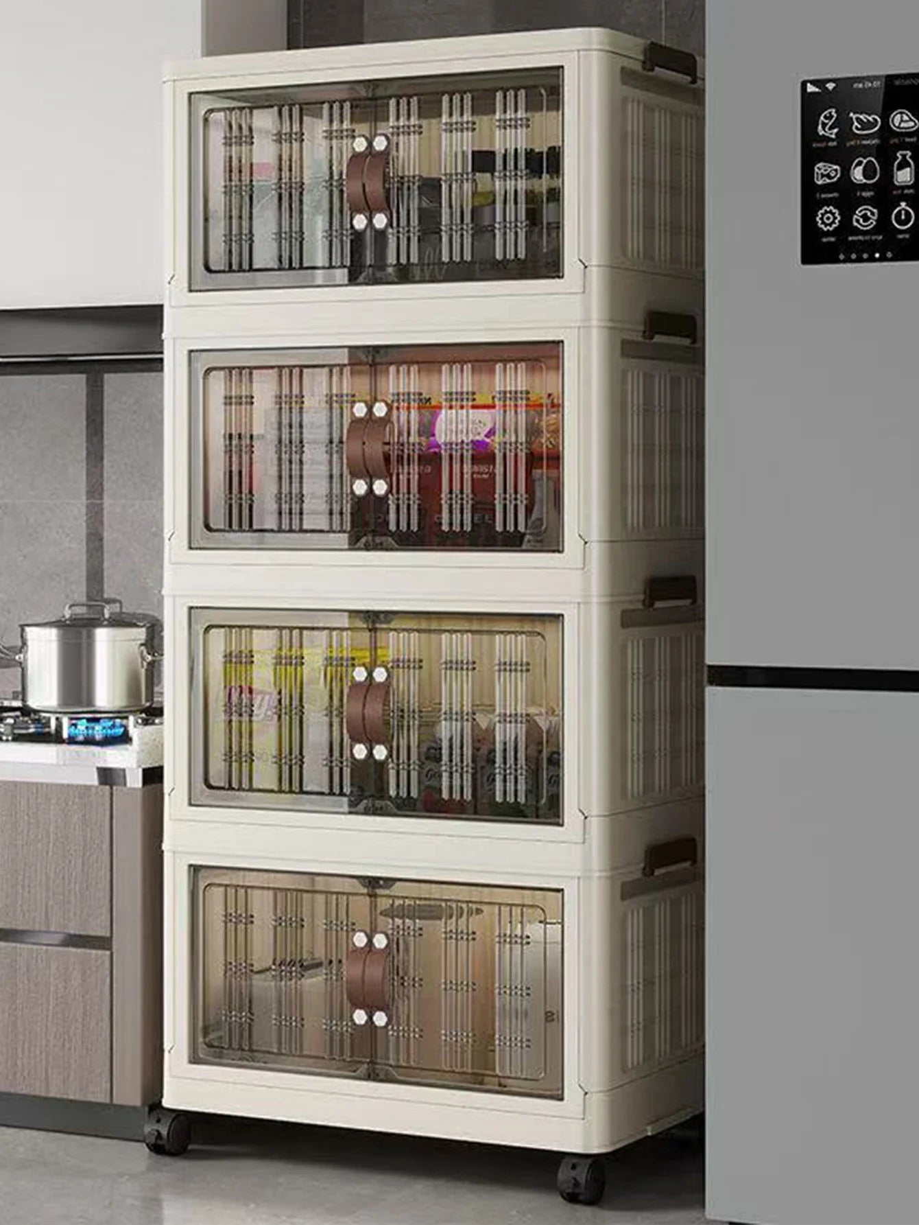 Large Capacity Folding Storage Cabinet - Dustproof Wardrobe Closet Organizer Easy Install