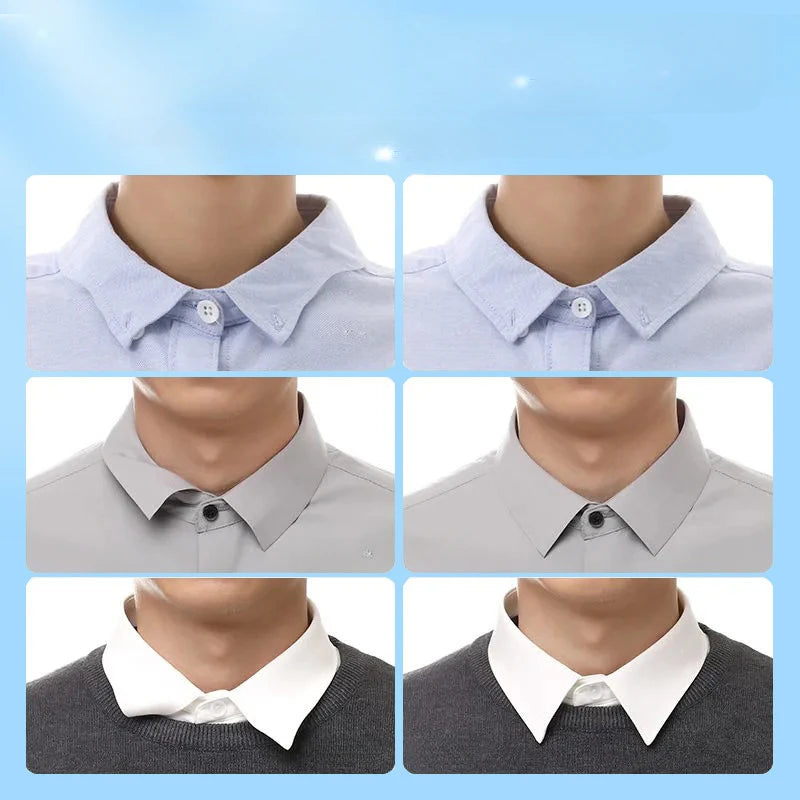 Shirt Collar Styling Stickers Shirt Support Collar Stays T-Shirt Fixed Collar Shaper Invisible Adhesive Patches Fastener