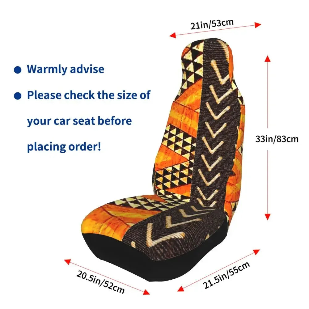 Antique African Textile Print Universal Car Seat Cover Protector Interior Accessories Women Seat Cushion/Cover Seat Protector
