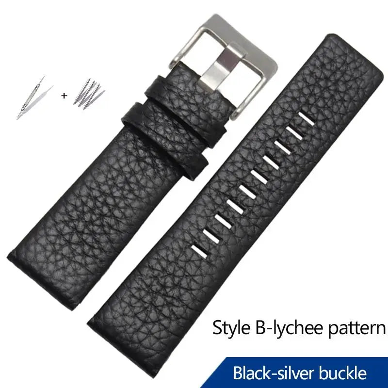 22/24/26/28/30/32mm For diesel Genuine Leather Strap Bracelet DZ7311 DZ7332 DZ7314 DZ1405 DZ4323 Watch Band Man's Black Brown