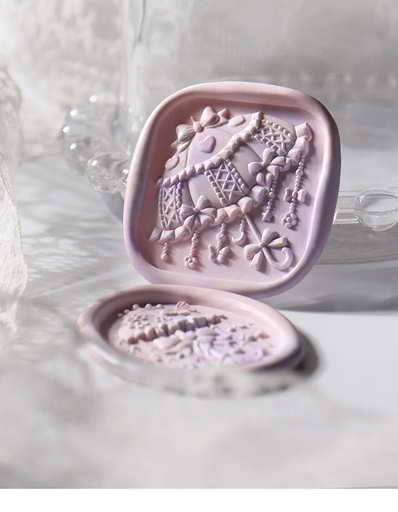 3D Embossed Wax Seal Stamp Retro/Umbrella/Desk Lamp For A Copper Head For DIY Envelope Letter Wedding Invitation Card