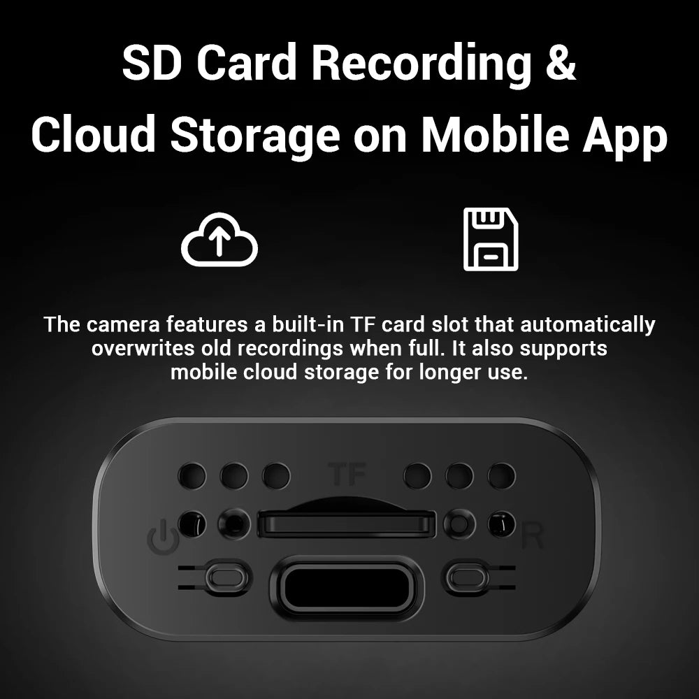 PEGATAH 5MP HD Mini WIFI Body Camera Built-in Battery Human Tracking IP Remote Monitoring IR Night Vision Protable Camcorders