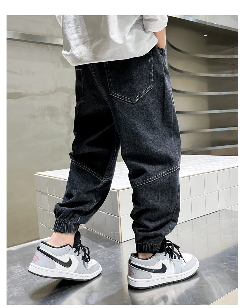 Big Boy Jeans Casual Fashion Cool Children's Pants Boys' Baggy Summer Clothing Teenagers Comfortable Fit Kids' Fashion