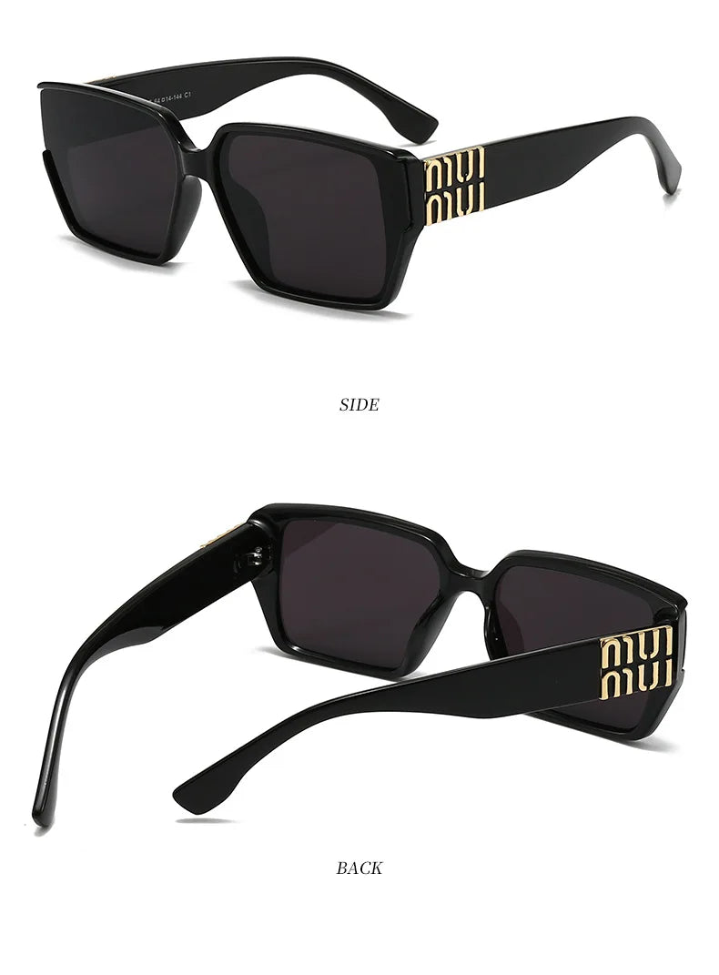 Fashion MM Designer Sunglasses for Women and Men Stylish Square Luxury Glasses Unisex Trend Vintage Shades UV400